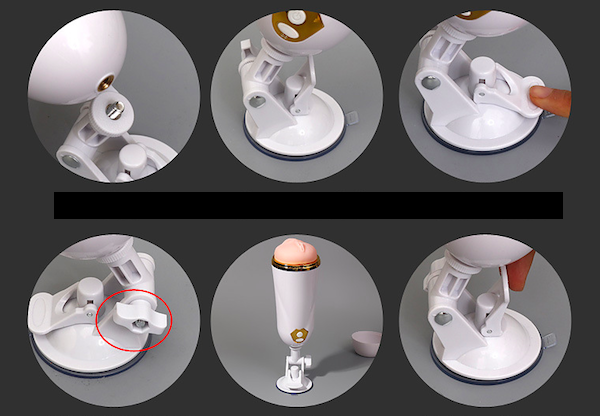 Âm đạo giả Maig 2in1 rung thụt đa năng đế gắn tường kích thích mạnh